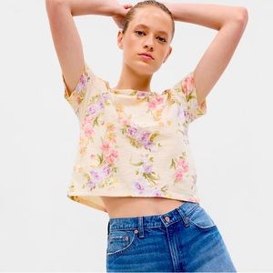 LoveShackFancy X Gap Shrunken Floral Tee